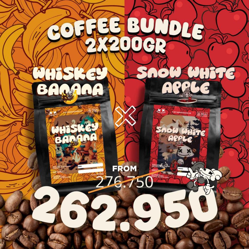 

Coffee Bundle (2x 200 gram) roasted beans specialty coffee biji kopi Black Potion