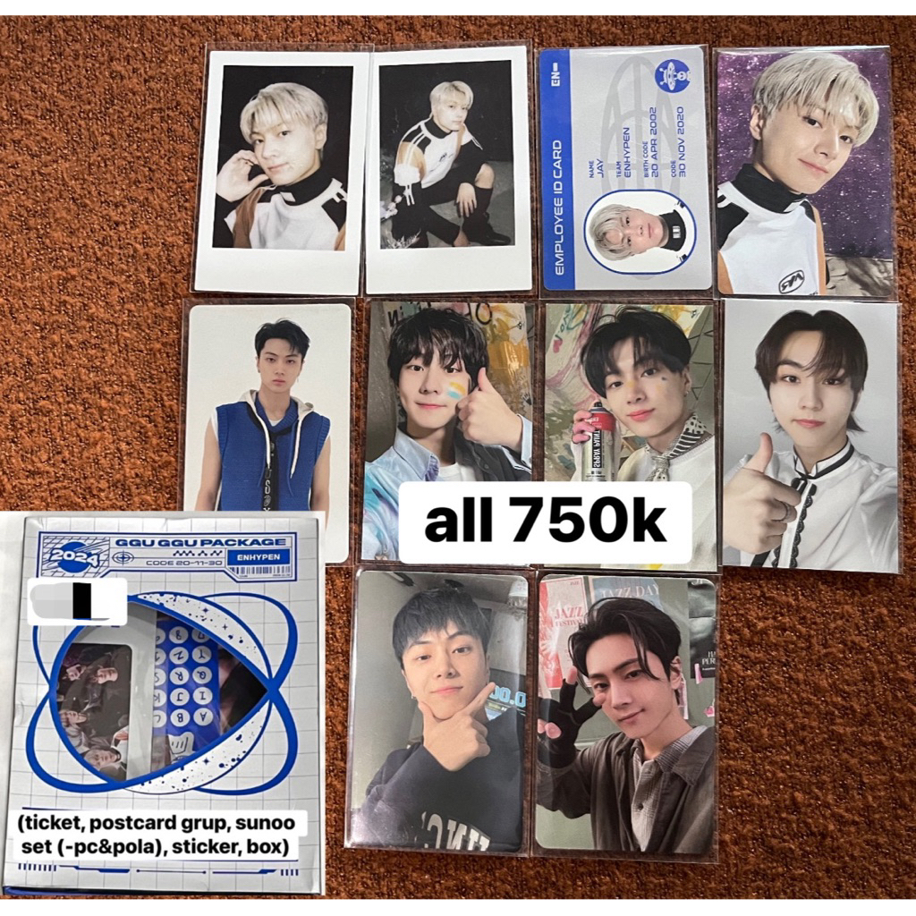 Photocard pc Official Enhypen Jungwon Jay 1st enniv Sunoo pink hair d:d adidas pob pws ums yzy 1st e