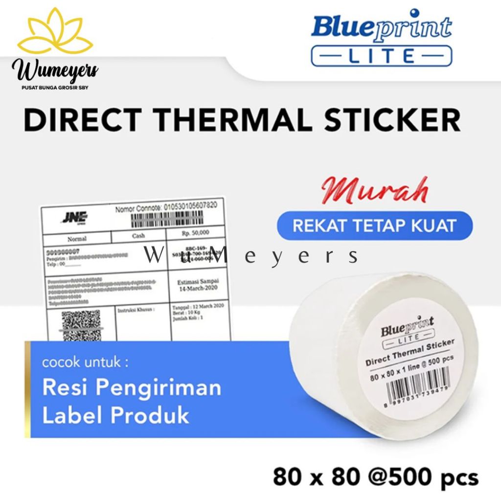 

WM KERTAS THERMAL EDC BRI PPOB BLUEPRINT UKURAN 80x80 LITE - UNTUK STRUK KASIR RESI DLL
