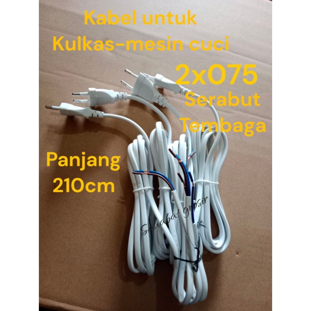 Kabel Colokan Kulkas putih