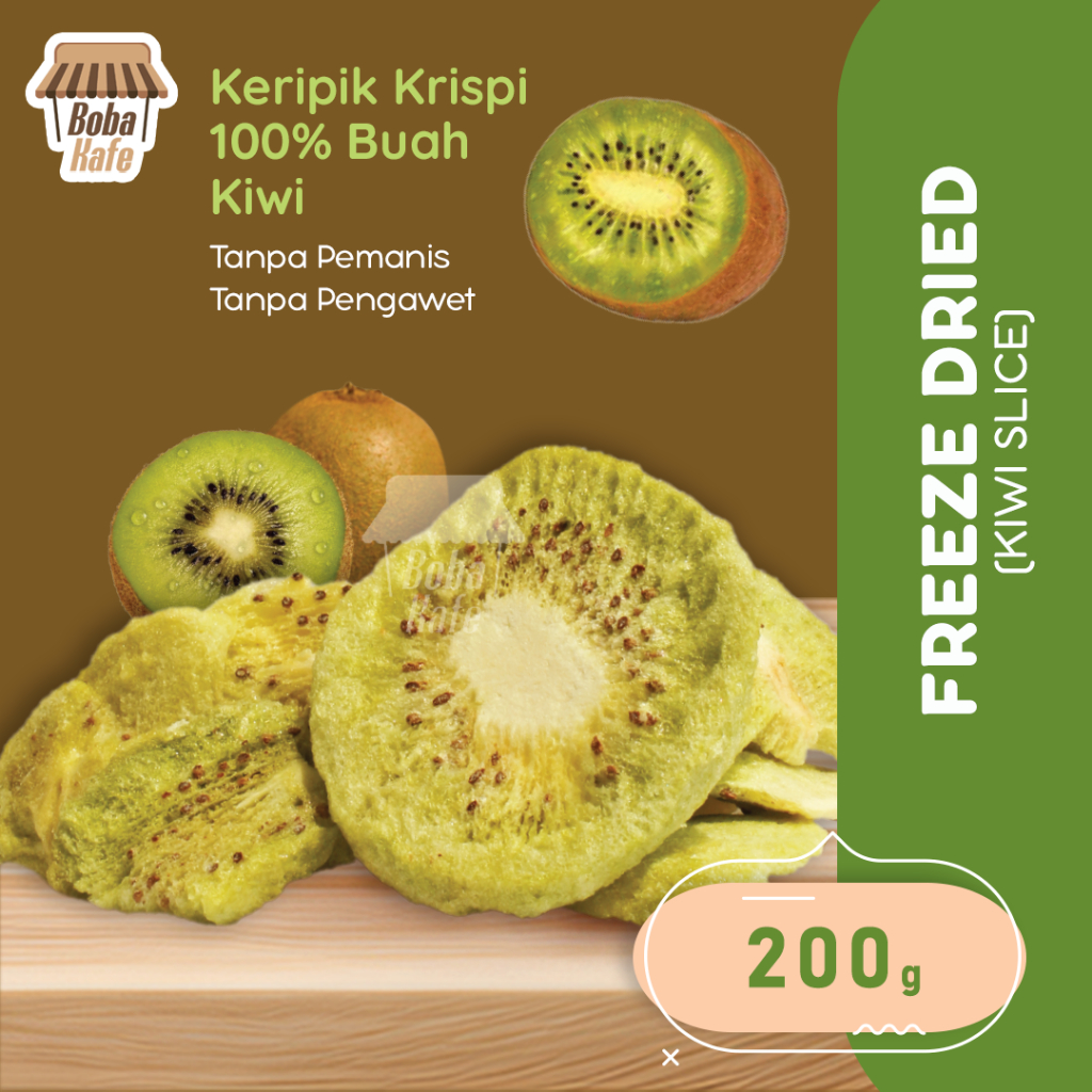 

FREEZE DRIED KIWI SLICE @200GR - BUAH KIWI IRIS ASLI