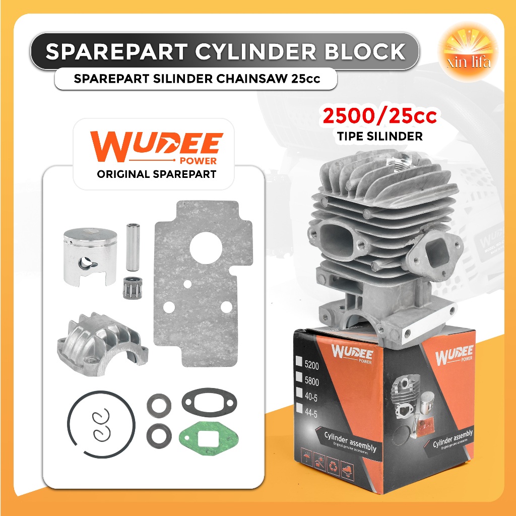 Cylinder block assy / poring chainsaw mini senso 2500/25cc