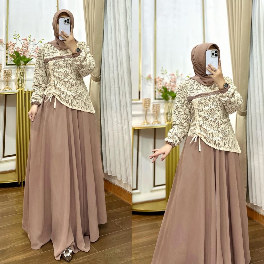 GAMIS WANITA NABILA SET HIJAB