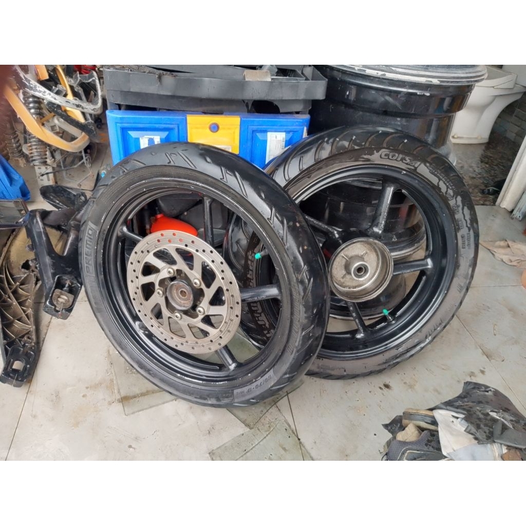 Velg pelk Velk Wheelset Yamaha Byson Fi Th 2017 Tapak lebar R17 buat scorpio vixion megapro tiger ne