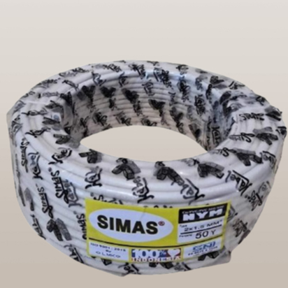 Kabel Listrik NYM 2 x 1.5mm SIMAS 1 Roll 50Y SNI Tembaga Murni Asli Untuk Listrik Standar PLN LMK