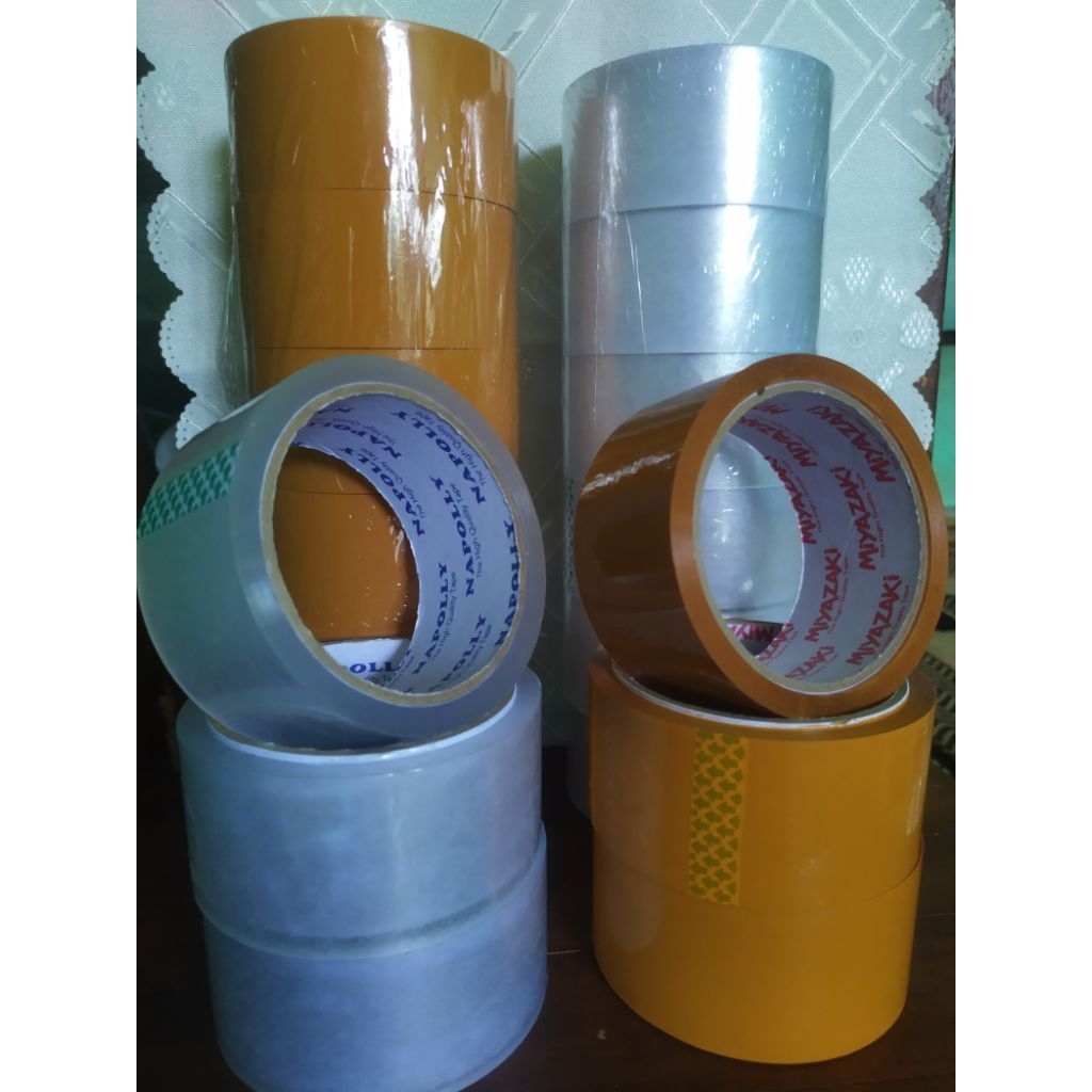 

Lakban bening 100 yard isolasi selotif clear Tape 45 mm daya lengket