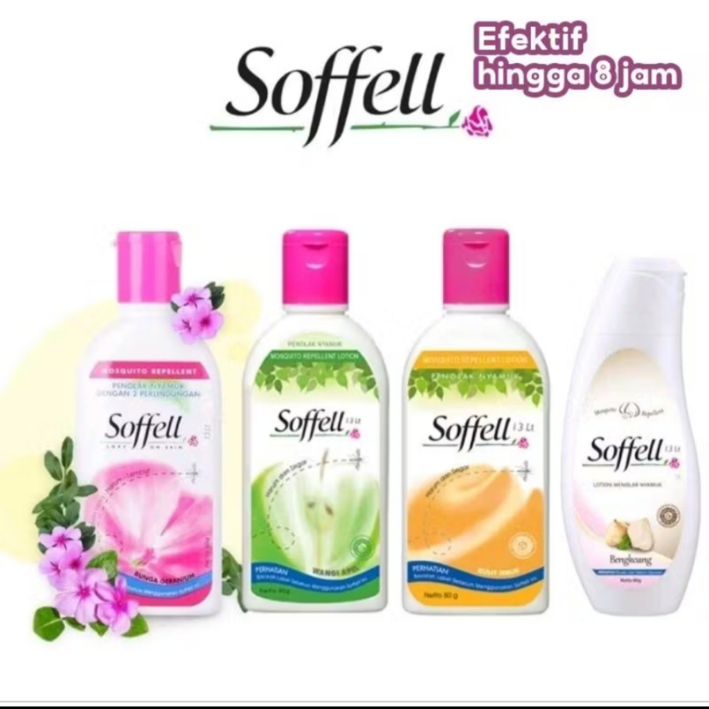 Soffell Botol lotion Penolak Nyamuk 60g Obat Anti Nyamuk