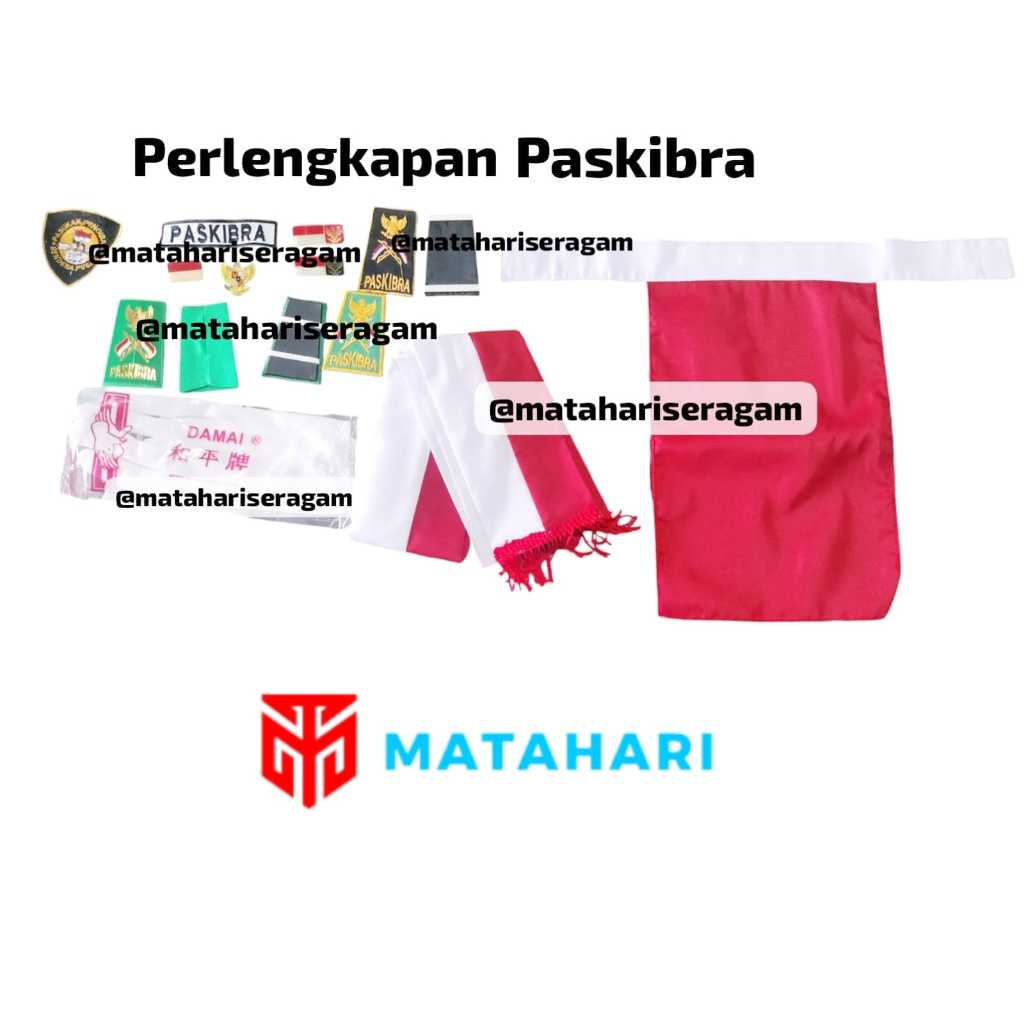 Matahari Seragam / Perlengkapan Paskibra / MPG / Evolet Paskibra / MPG / Syal Paskibra / Selempang P