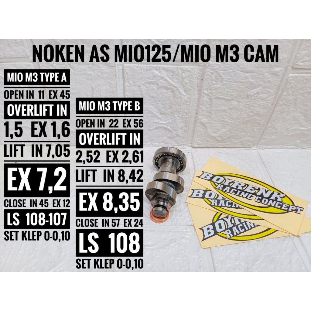 NOKEN AS RACING MIO M3 MIO 125 CAM - BOYRENK RACING