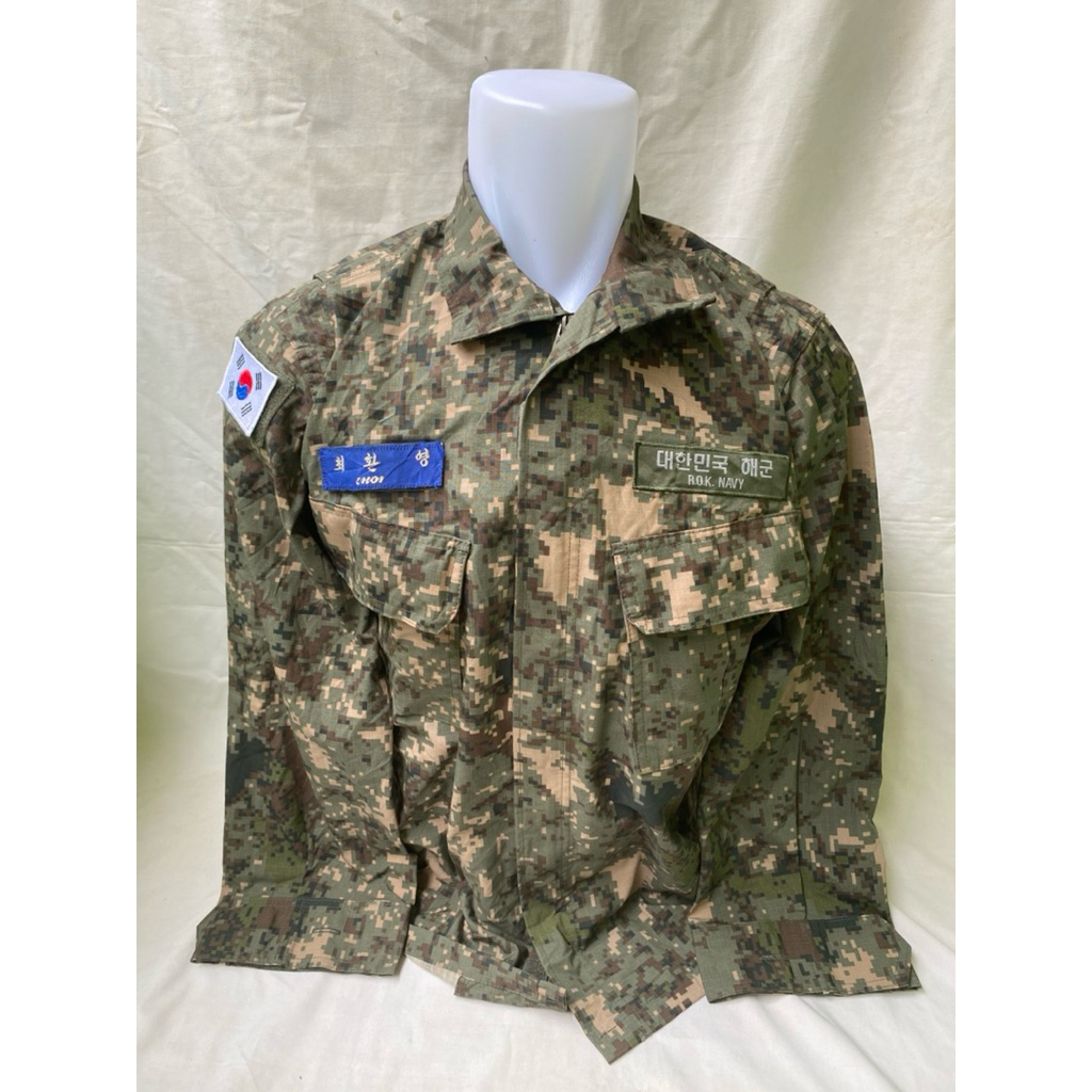 Kemeja BDU Camo loreng digital Granit ROKA Navy Korea Army Like New (43)