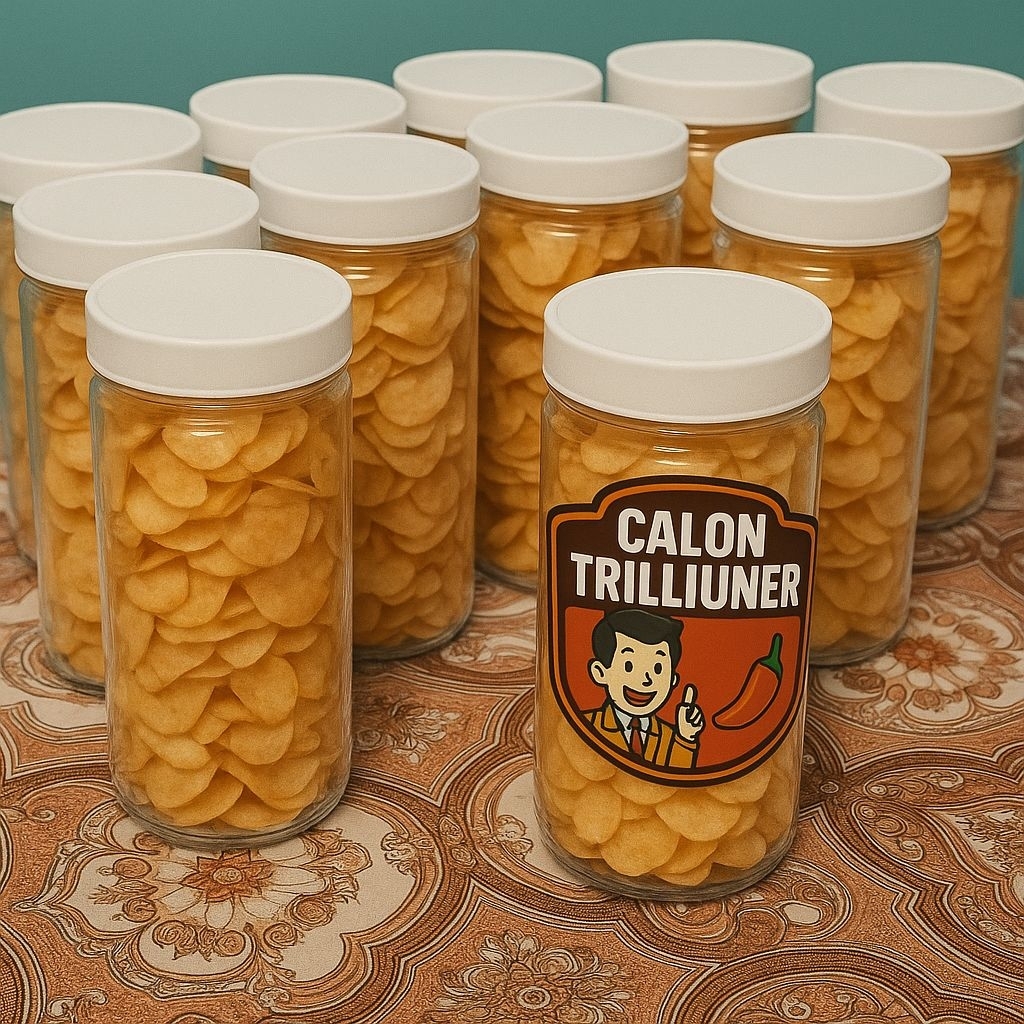 

KRIPIK KENTANG CALON TRILLIUNER VARIAN RASA AYAM BAWANG,BALADO DAN JAGUNG MANIS