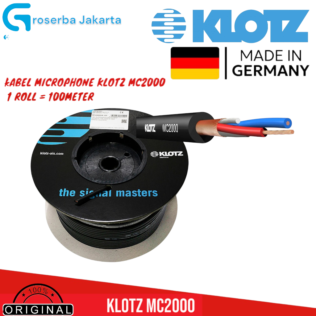 Klotz Mc2000 Kabel Mic Klotz MC2000 Cable Microphone Mc 2000 Klotz Original Germany 100M