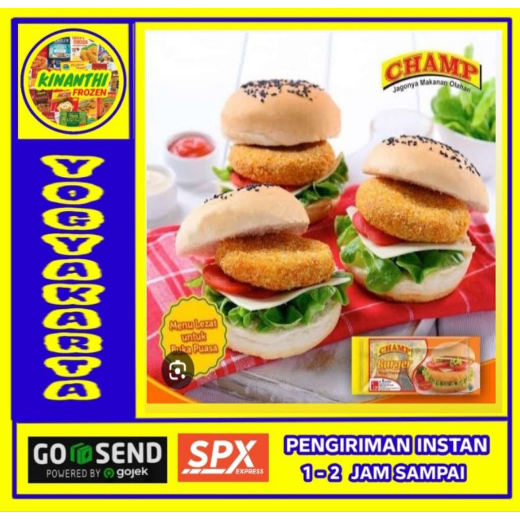 

Champ burger patties ayam 315 gr