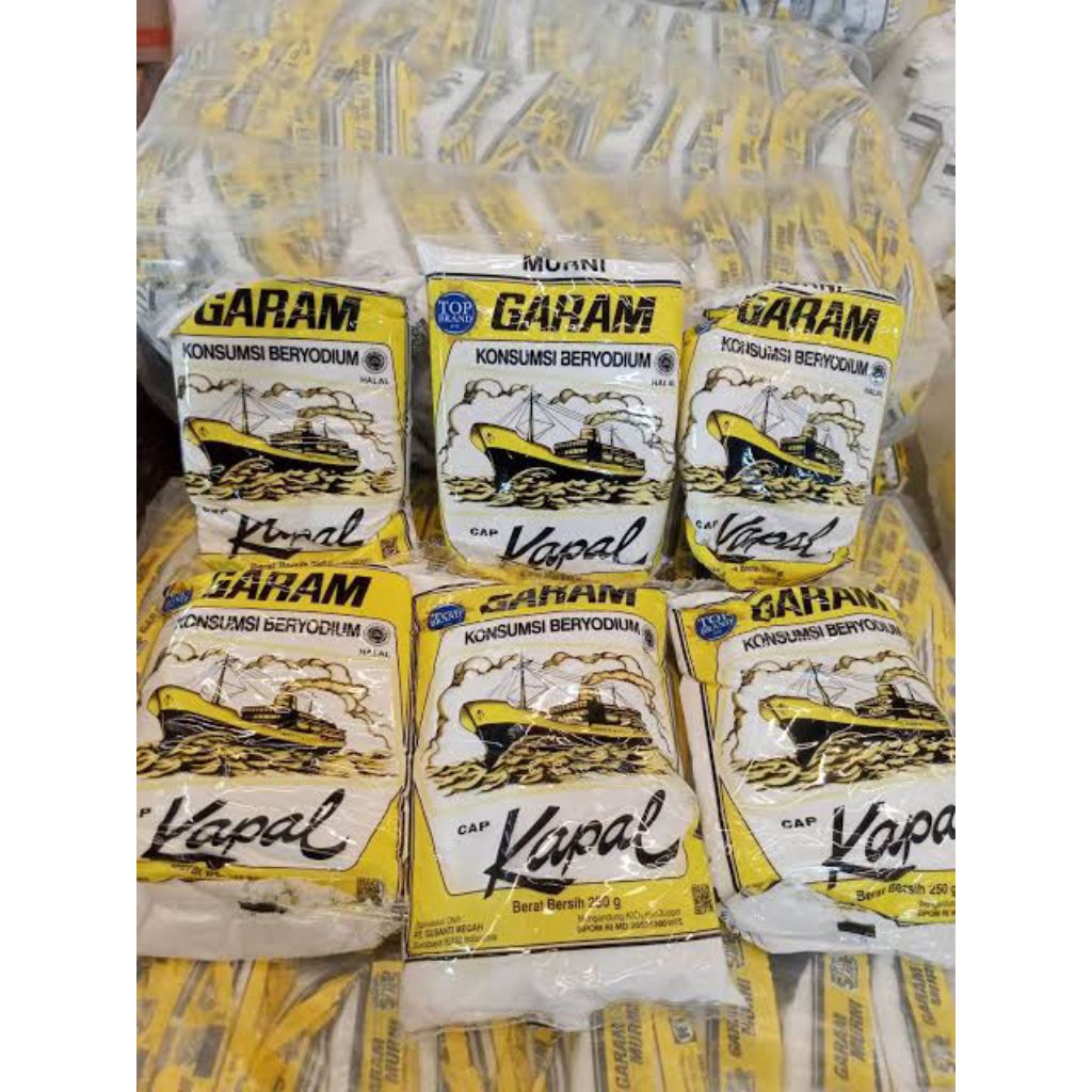 

Garam Dapur Murni Beryodium Cap Kapal 500 gr , Garam Cap Kapal