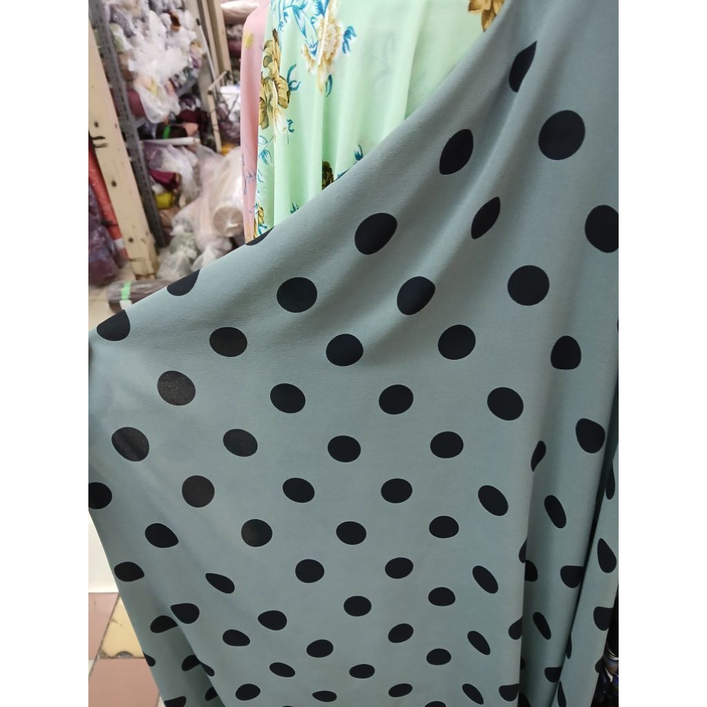 Kain Ceruty motif kembang//Bahan Ceruty printing meteran//Kain ceruti motif premium