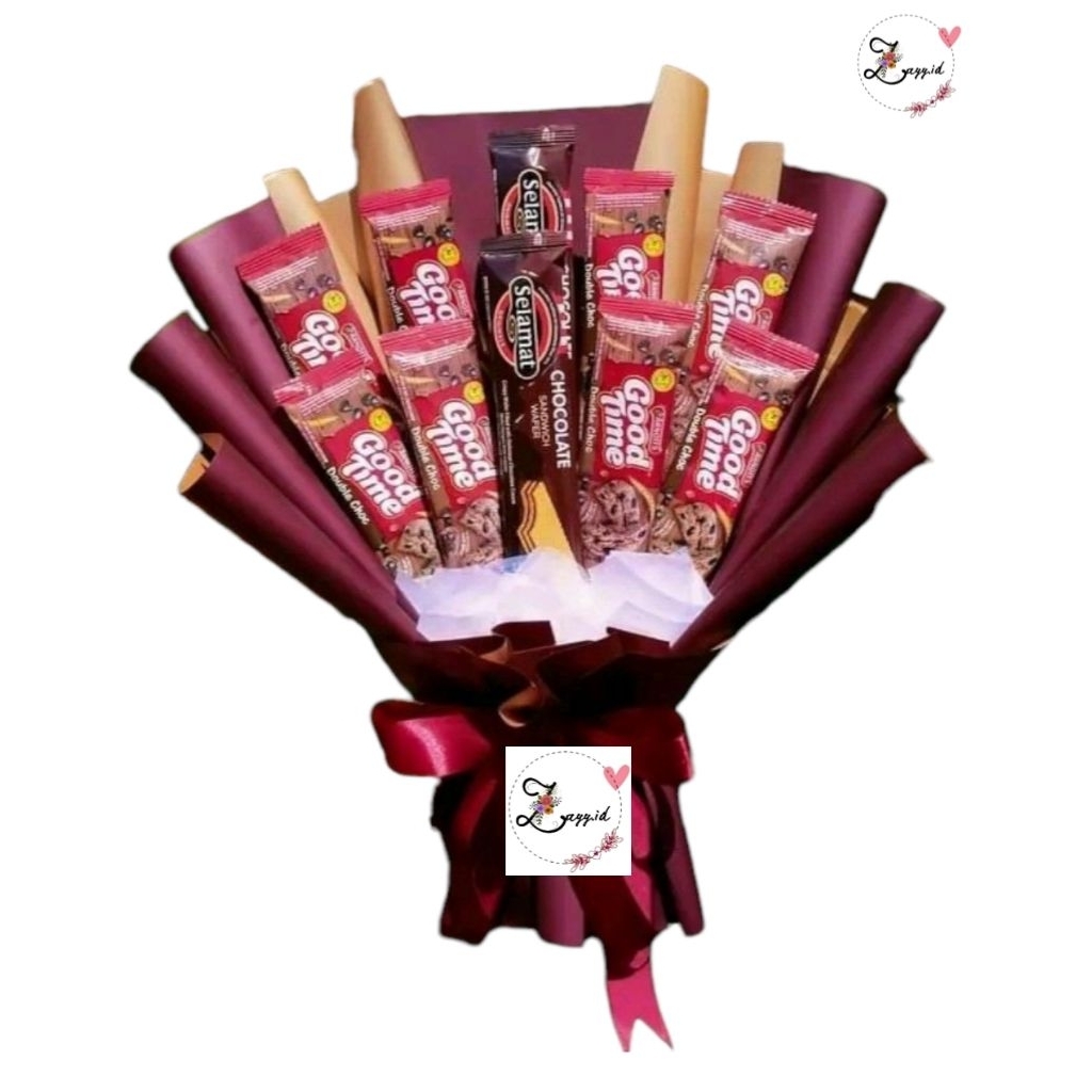 

Buket Snack Good Time Wafer Selamat Hadiah Spesial Murah Elegan untuk Wisuda Graduation Ulang Tahun