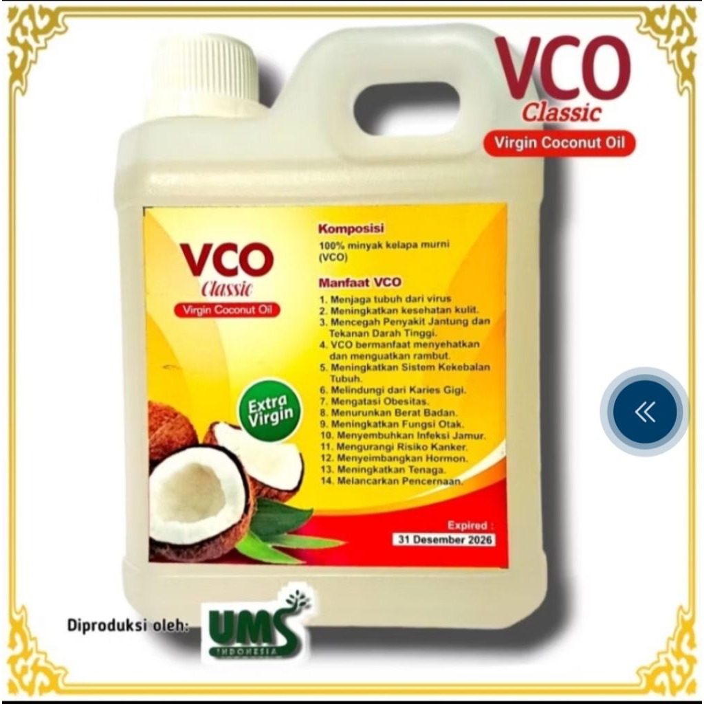 

VCO Classic Coconut oil extra virgin 500ml ~ Asli Original ~