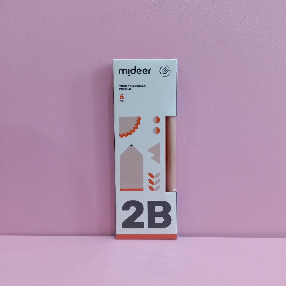 

KODE P59X Mideer Thick Triangular Pencil 2B 4B 6B Pensil Segitiga Alat Tulis Sekolah
