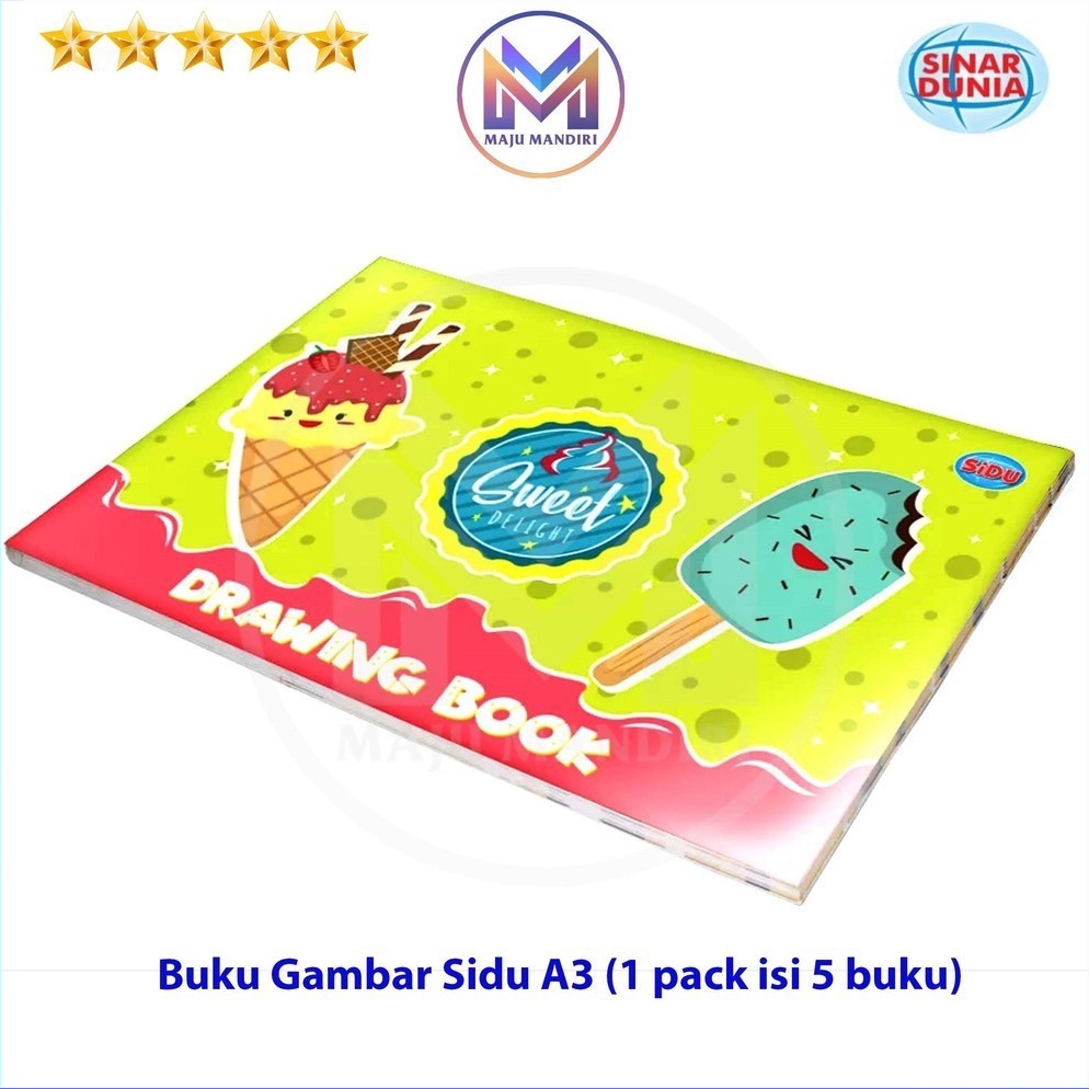 

KODE E72B Buku Gambar Sidu A3 Drawing Book Per Pack Isi 5 Buku