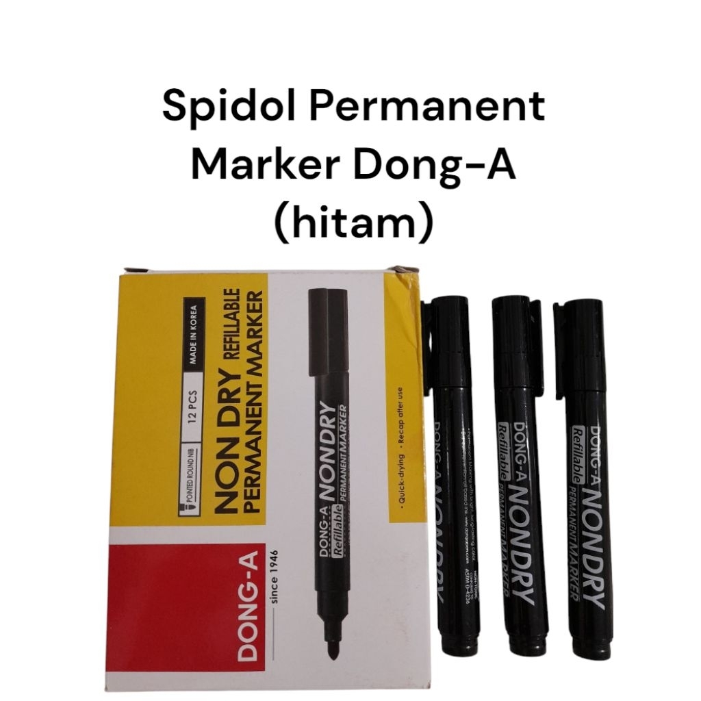 

Spidol Permanent Marker Dong-A Non dry (Hitam)