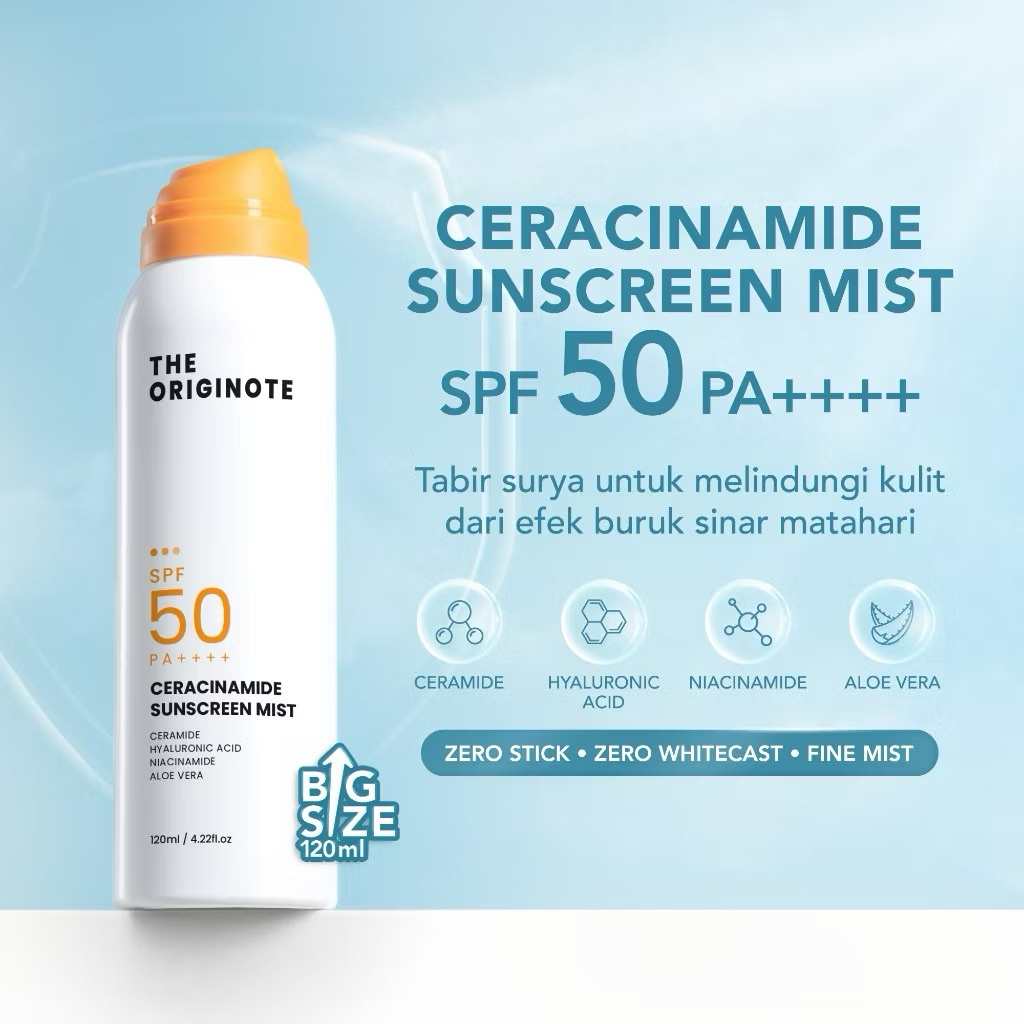 THE ORIGINOTE - Niaceramide Sunscreen Mist SPF 50 PA++++ / the originote sunscreen mist / the origin