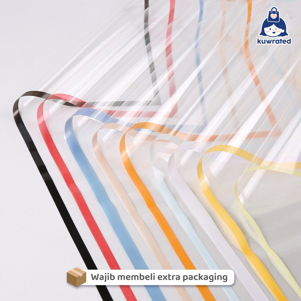 

(20 LEMBAR) TRANSPARENT LINE FLOWER WRAPPING PAPER OPP KERTAS CELLOPHANE / KERTAS BUNGA TRANSPARAN TERMURAH