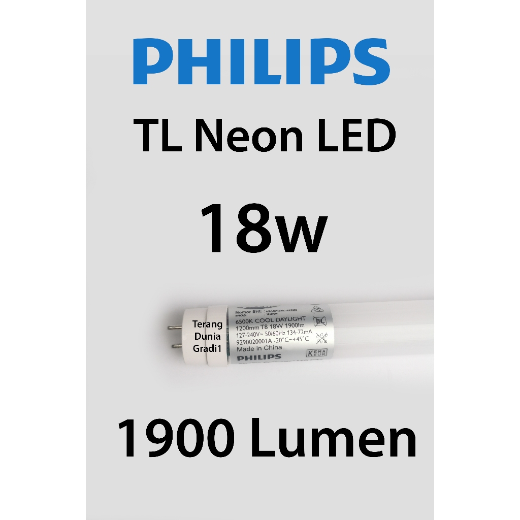Lampu TL LED 18w Philips 1900 lumen Philips NEON LED 18w 1900 lumen Philips TL LED 18w 1900 lumen Ph