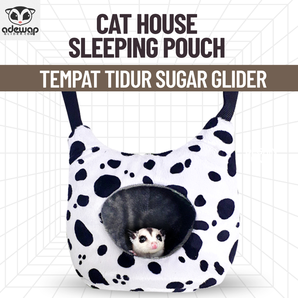 ADEWAP GLIDER Sleeping Pouch Cat Tempat Tidur Sugar Glider Bentuk Kucing