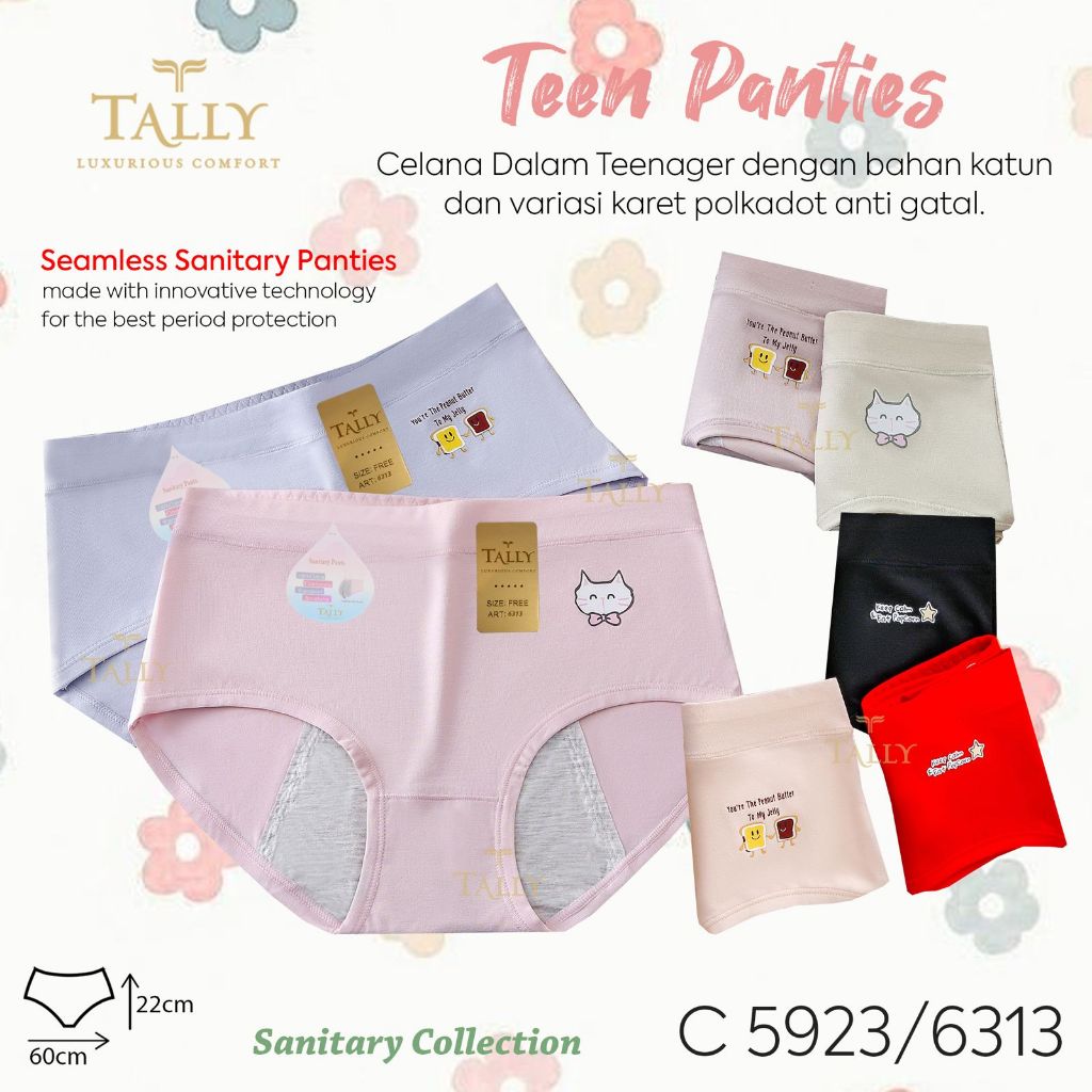 Tally 5923 / 6313 / 6895 / 9171 CD Celana Dalam Menstruasi Haid Remaja Dewasa Wanita Bahan Adem