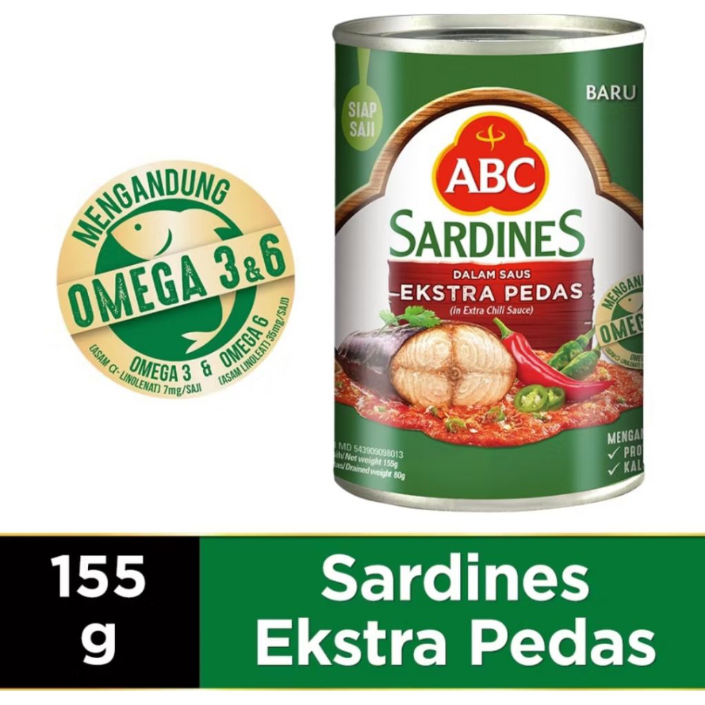 

SARDINES ABC 155gr EXTRA PEDAS / CABAI