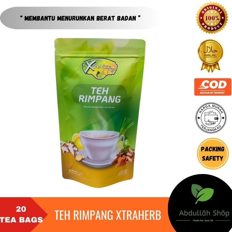 

TEH RIMPANG KUNYIT,JAHE, LENGKUAS & SERAI Herbal Tea Isi 20 Teh Celup Xtraherb Ala JSR