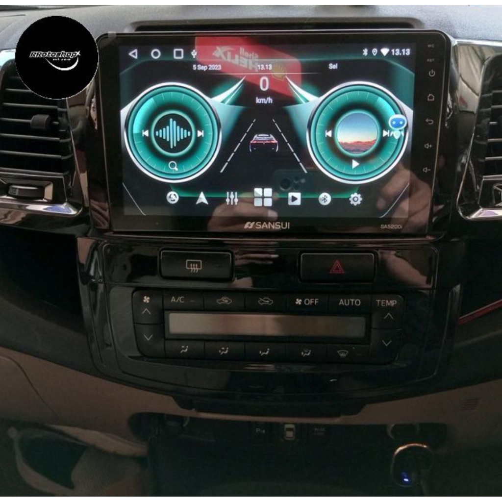 Head Unit Tape Android Mobil Toyota Fortuner 9 Inch Double Din Headunit