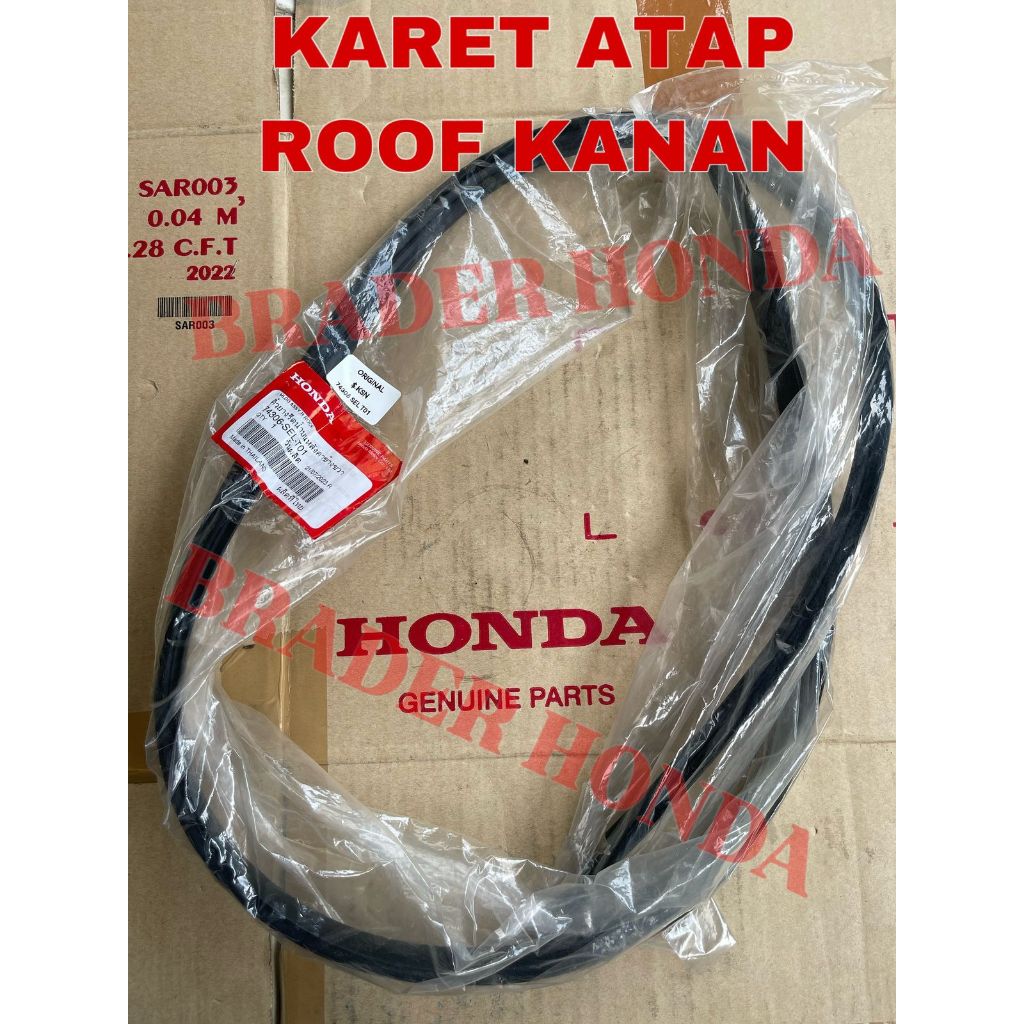 KARET LIST ROOF MOLDING ATAP ATAS SUB SEAL CITY GD8 IDSI VTEC 2003 2004 2005 2006 2007 2008 HONDA 74