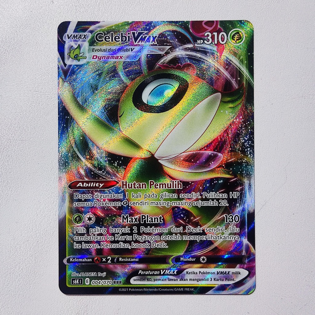 Celebi VMAX RRR 004/070 S6K - Kartu Pokemon Indonesia