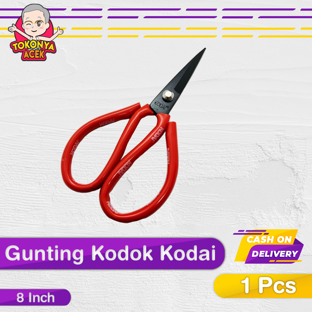 

Kodai Gunting Kain Kulit Kertas - Gunting Kodok Serbaguna 8 Inch Merah