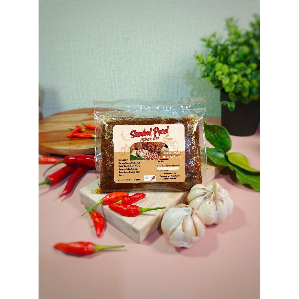 

Sambal Pecel Mbak Evi Varian Pedas sedang dan Extra Pedas