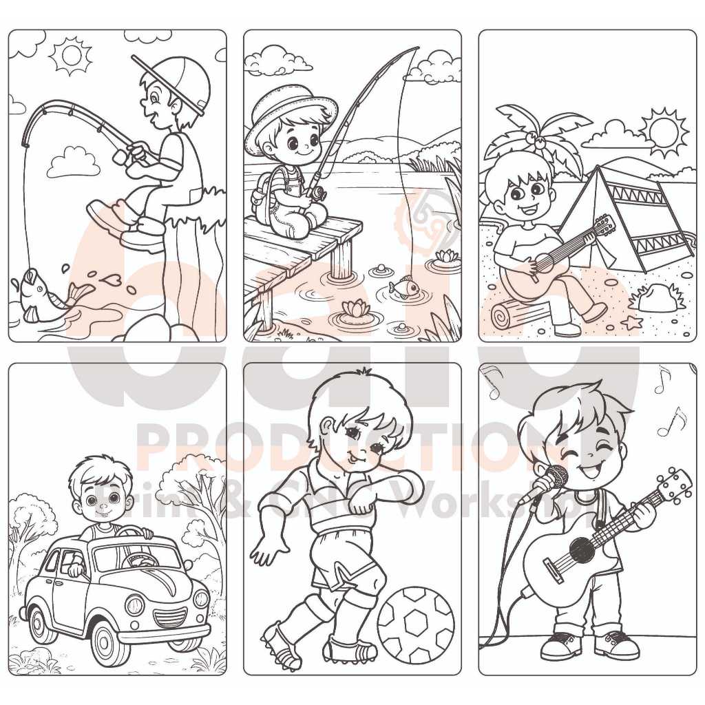 

10 Lembar Gambar Mewarnai Anak TK PAUD SD - Kertas A5 Print Siap Pakai - Edukasi Seru di Rumah