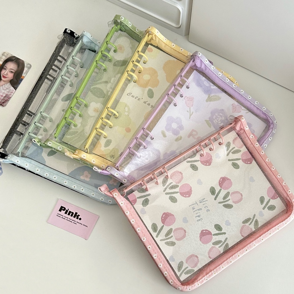 

KODE E54P Binder A5 Binder A6 Zipper Photocard Binder 6 Ring atau Binder Album Photocard