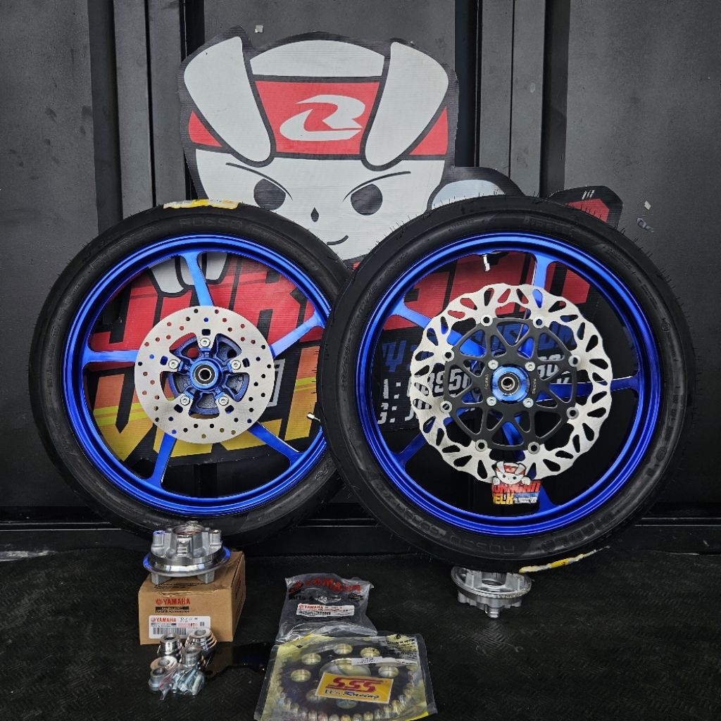 wheelset velg Mutakin 525 set ban pnp klx dtracker ninja r ss rr  supra gtr satria  crf  cbr  tiger 