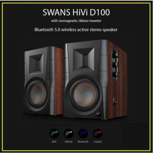 Swans HiVi D100 Bluetooth 5.0 Wireless Active Speaker