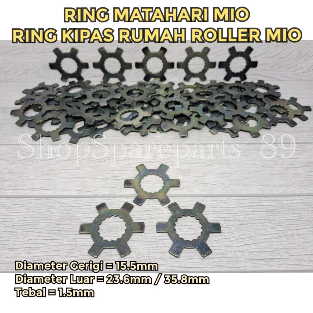 RING KIPAS MATAHARI MIO / RING MATAHARI KIPAS RUMAH ROLLER MIO SPORTY , MIO SOUL , MIO SMILE , FINO 