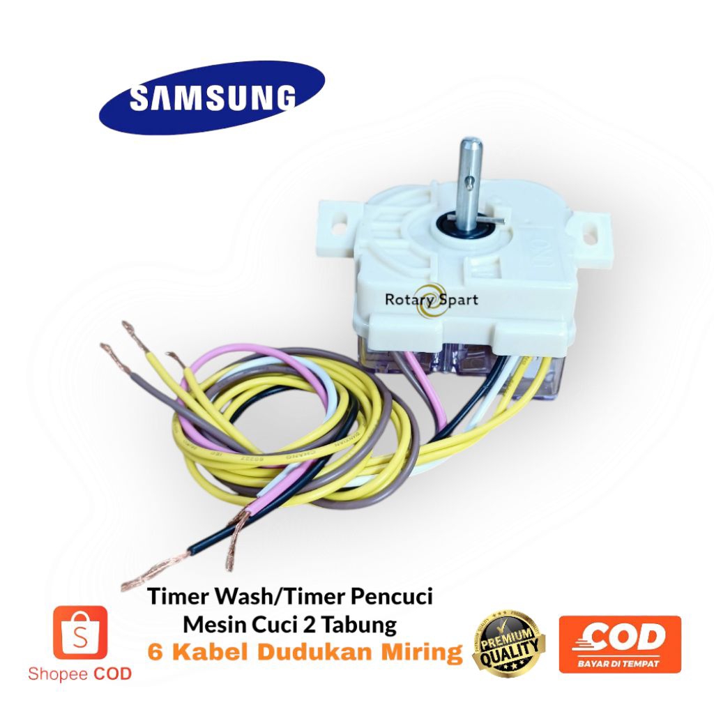 Timer wash/Timer pencuci 6 kabel dudukan miring mesin cuci samsung 2 Tabung