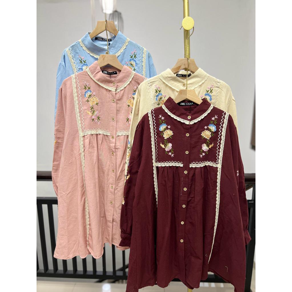 keona tunik / tunik bordir / tunik linen bordir / atasan linen bordir / tunik linen bordir all size