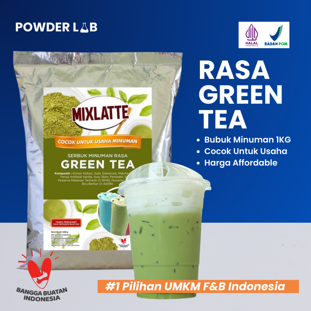 

Bubuk Minuman Rasa Green Tea 1 KG | Powder Drink Premium