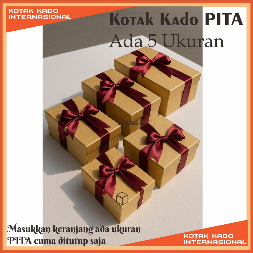 

Kado Ulang Tahun Cewek Hampers kotak pita satin 2 inch ada ukuran masukkan keranjang