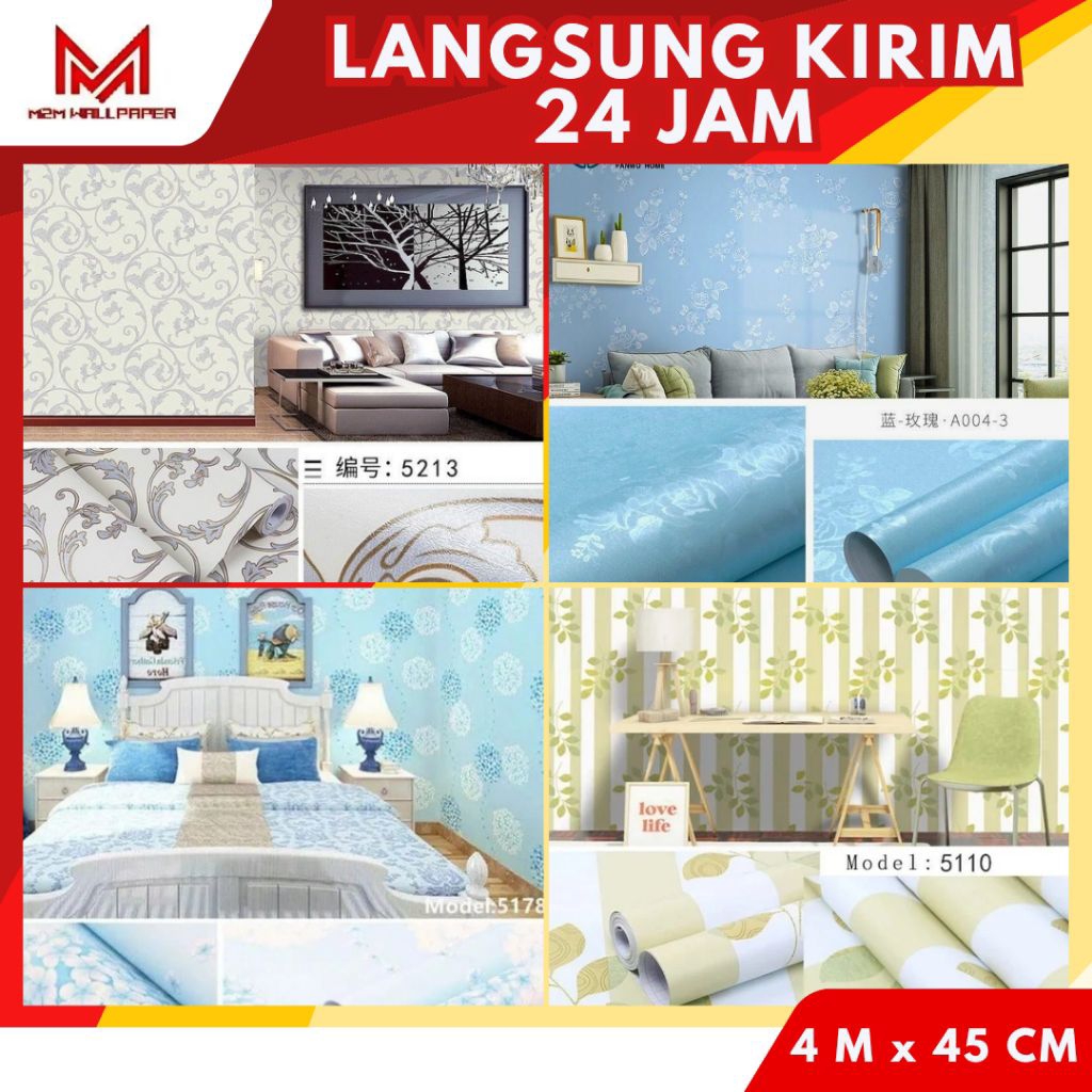 Wallpaper Dinding Kamar Wallpaper Dinding Ruang Tamu Walpaper Pink Wallpaper Biru Muda Wallpaper Dau