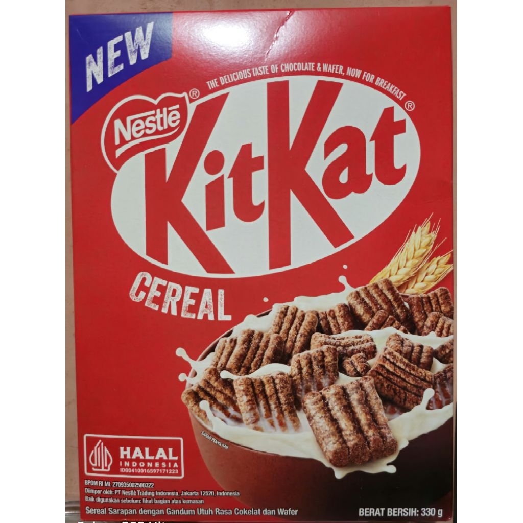 

Kitkat Cereal 330g - Sereal Sarapan Dengan Gandum Utuh Rasa Coklat&Wafer