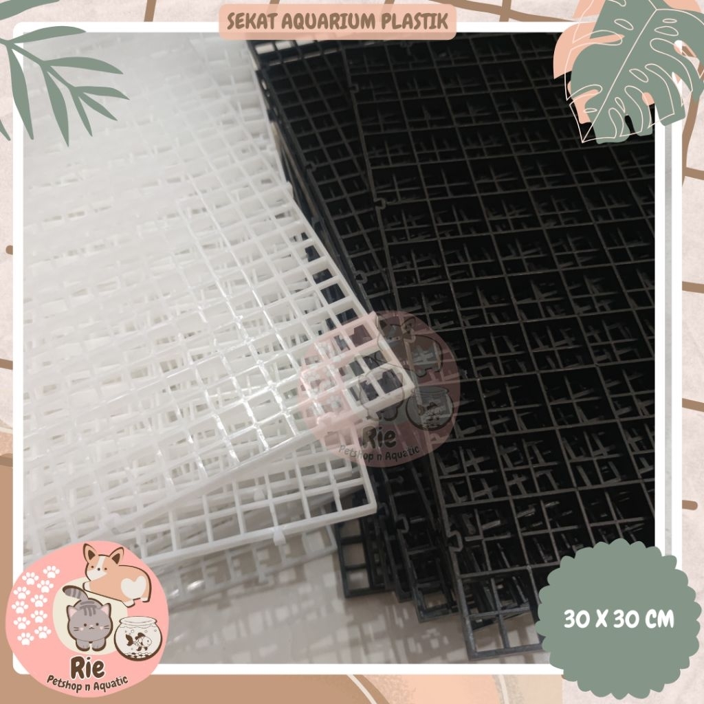 Sekat Aquarium Plastik Grid - Divider Holder Tray Egg Crate 30 x 30 cm / 30 x 15 cm