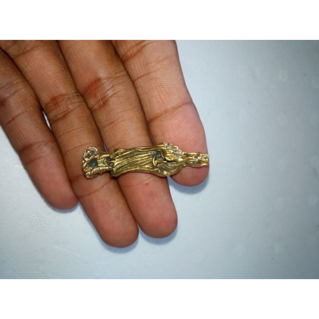 patung Mini Dewi Kwan Im berdiri logam