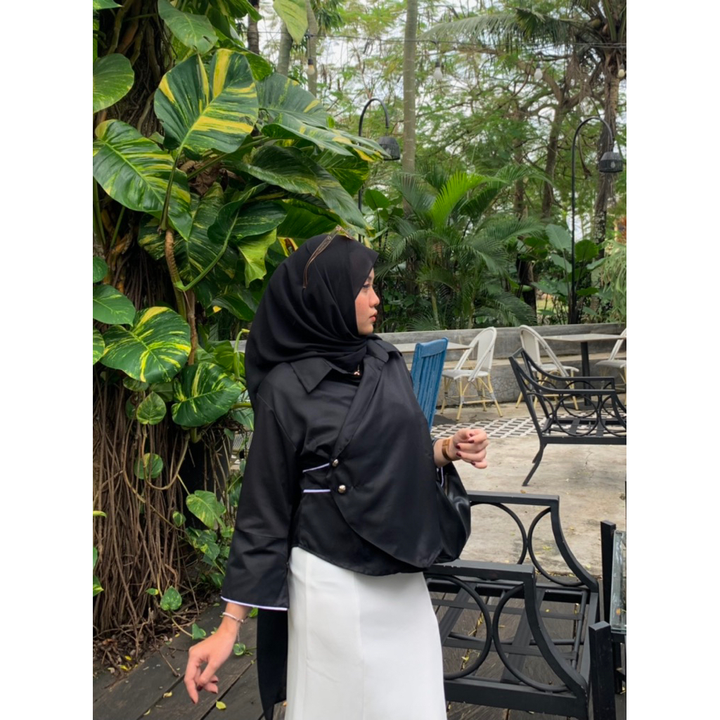 Una Top Shirt | Kemeja Katun Wanita Atasan Kimono Two Kancing Elegant